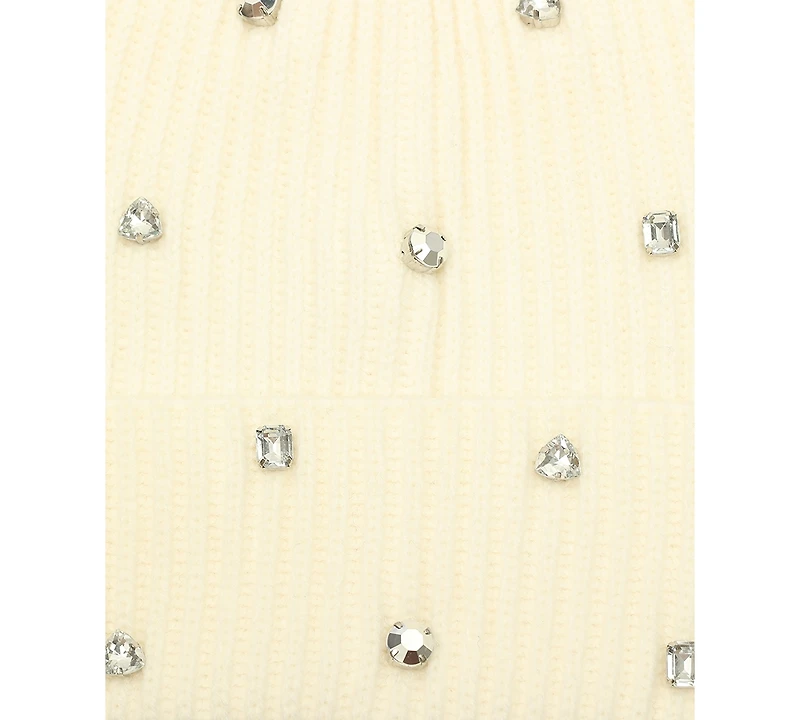Kate Spade New York Women's Embellished Ribbed Beanie