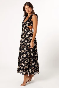 Petal and Pup Women's Lucah Frill Shoulder Maxi Dress
