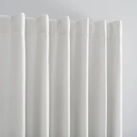 Evelina Faux Dupioni Silk Thermal Extreme 100% Blackout Back Tab Curtain Panel