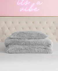 Juicy Couture Shaggy Faux Fur 2-Pc. Comforter Set, Twin/Twin Xl
