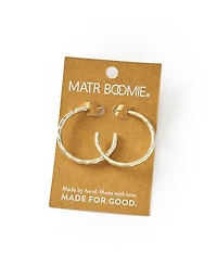 Matr Boomie Bhavani Hammered Hoop Earrings