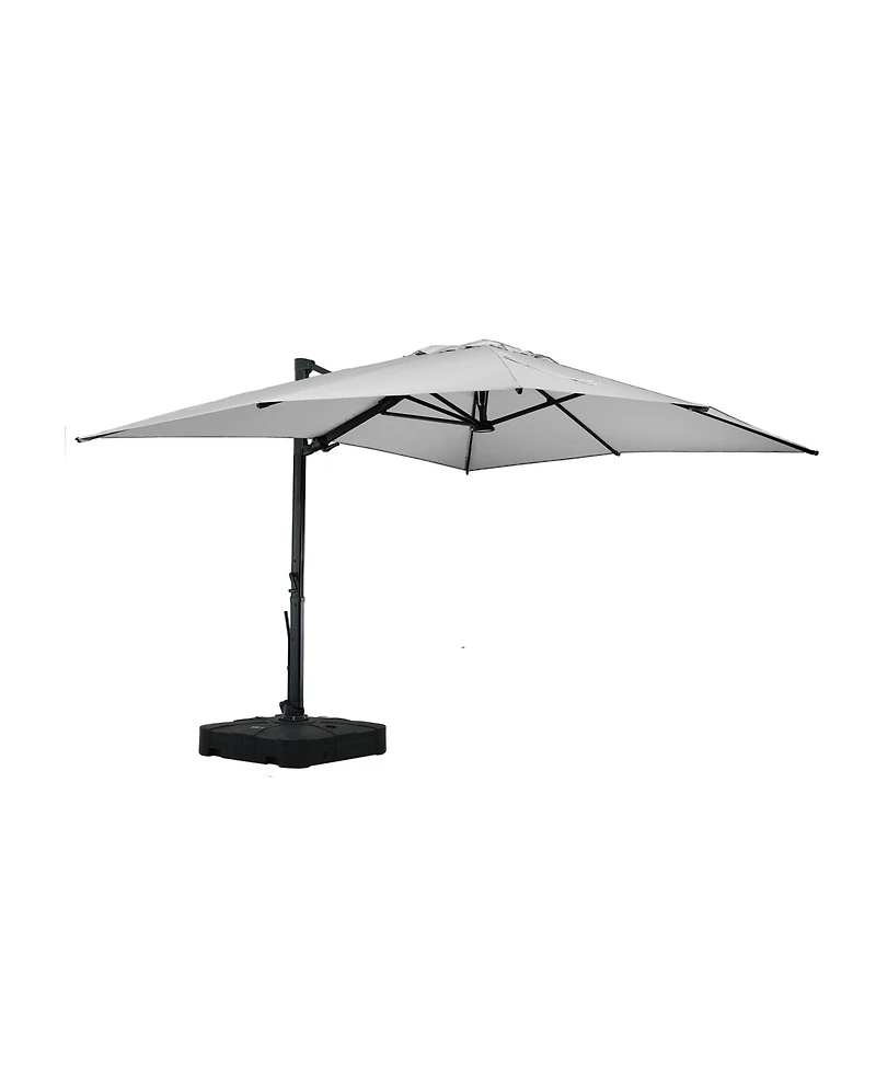 Boyel Living 10x13 ft. 360° Rotation Cantilever Patio Umbrella with BaseandLED Light