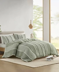 Ink+Ivy Striped Shay 3-Pc. Duvet Cover Set