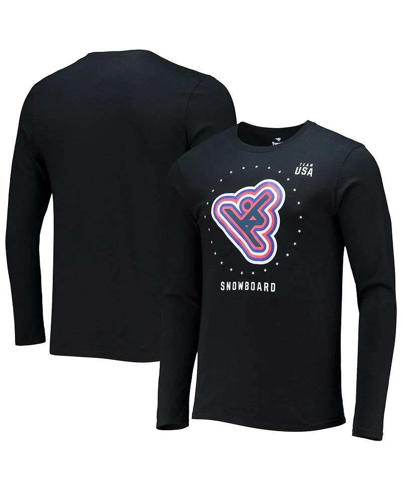 Fanatics Men's Black Team Usa Snowboarding Long Sleeve T-Shirt