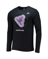 Fanatics Men's Black Team Usa Snowboarding Long Sleeve T-Shirt
