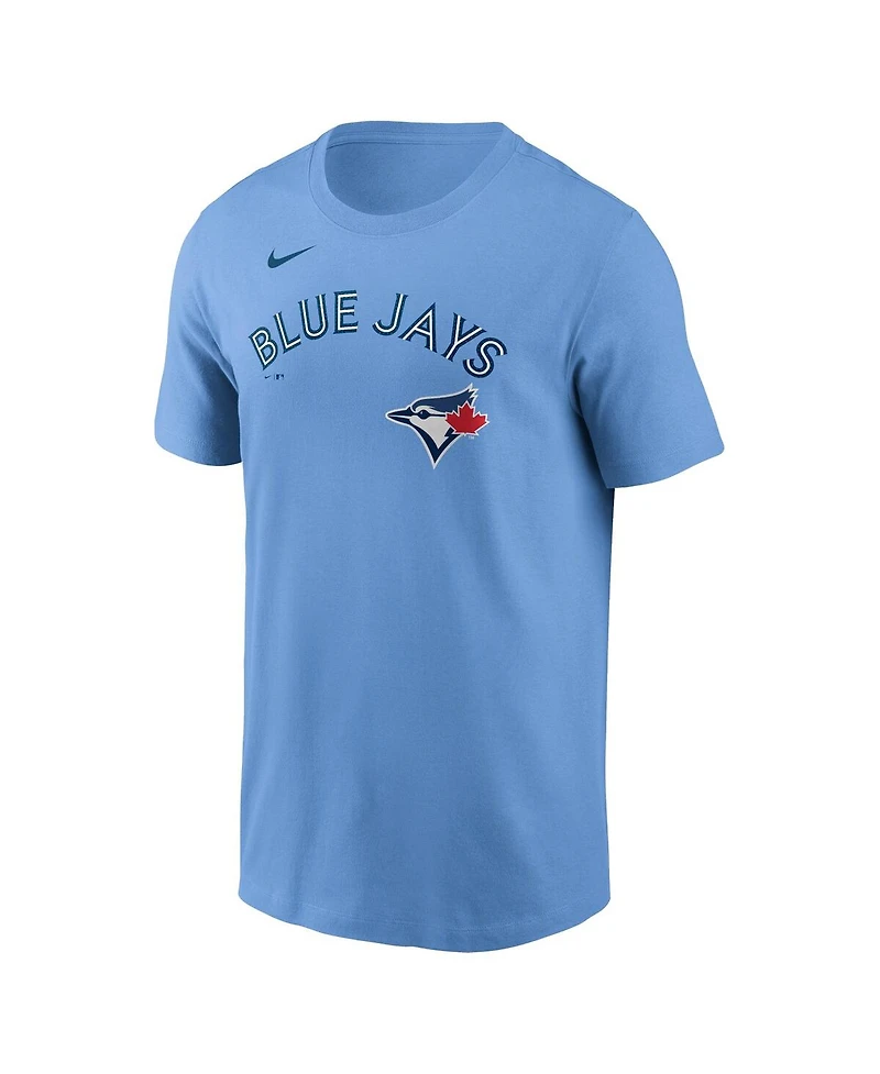 Nike Men's Bo Bichette Powder Blue Toronto Jays Fuse Name Number T-Shirt