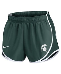 Nike Women's Green Michigan State Spartans Primetime Tempo Performance Shorts
