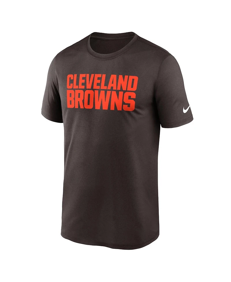 Nike Men's Brown Cleveland Browns Primetime Legend Wordmark Performance T-Shirt