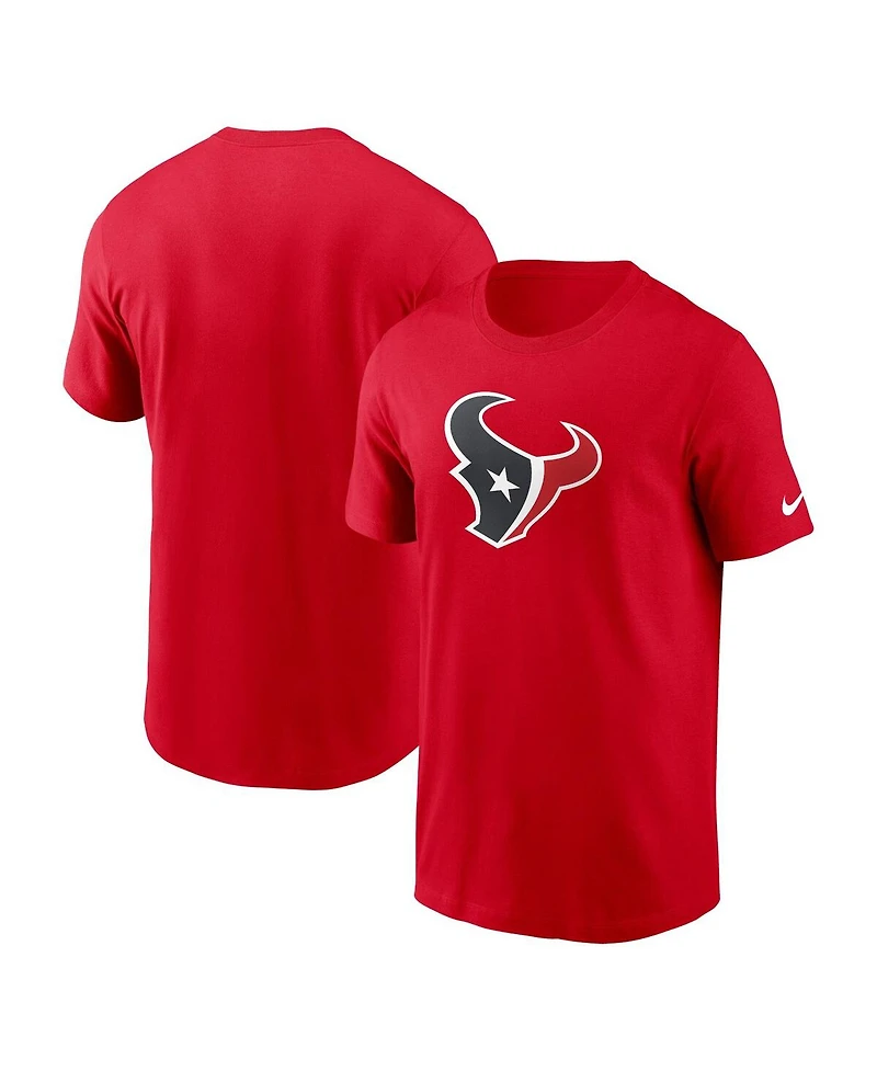 Nike Men's Red Houston Texans Fan Gear Primary Logo T-Shirt