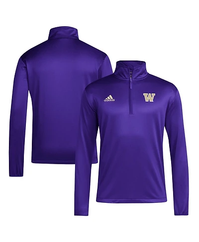 Adidas Men's Purple Washington Huskies Coaches Sideline Quarter-Zip Top