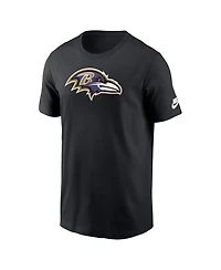 Nike Men's Black Baltimore Ravens Rewind Logo Essential T-Shirt