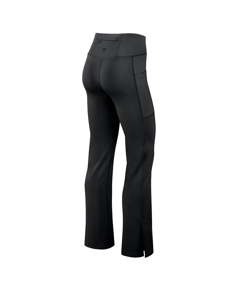 Fanatics Women's Black Miami Dolphins Studio Fitted Flared Leggings