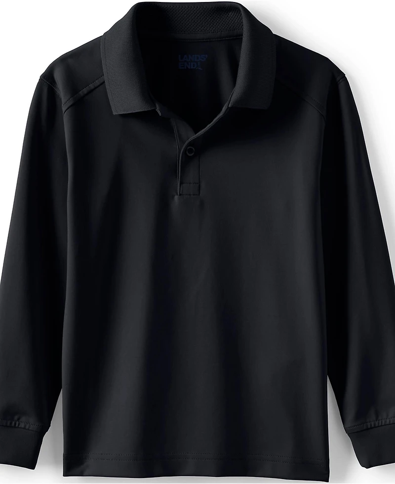 Lands' End Girls Long Sleeve Rapid Dry Polo Shirt