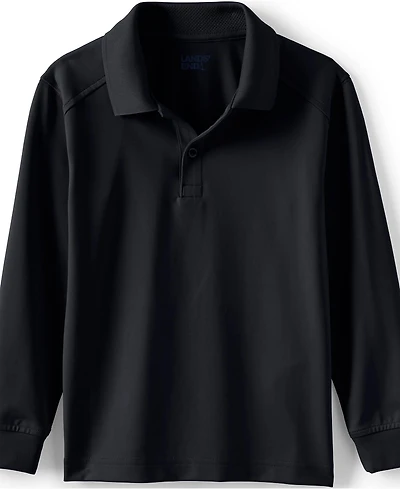 Lands' End Girls Long Sleeve Rapid Dry Polo Shirt