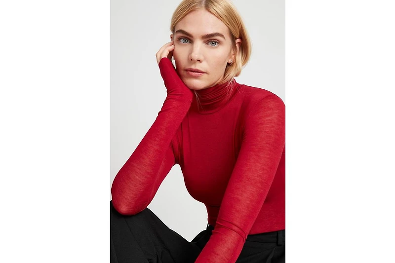 Marcella Women's Eloise Sheer Turtleneck