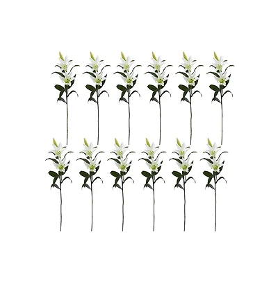 Slickblue Elegant Lily Artificial Flower for Classic Decor (Set of 12)