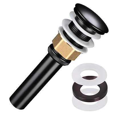 Aquaterior Pop Up Drain without Overflow w/ Mounting Ring for Countertop Sink