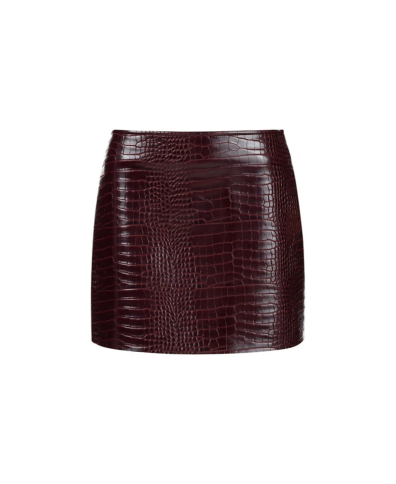 Nocturne Women's Faux Leather Mini Skirt
