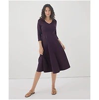 Pact Women's Organic Cotton Fit & Flare Midi Party Dress