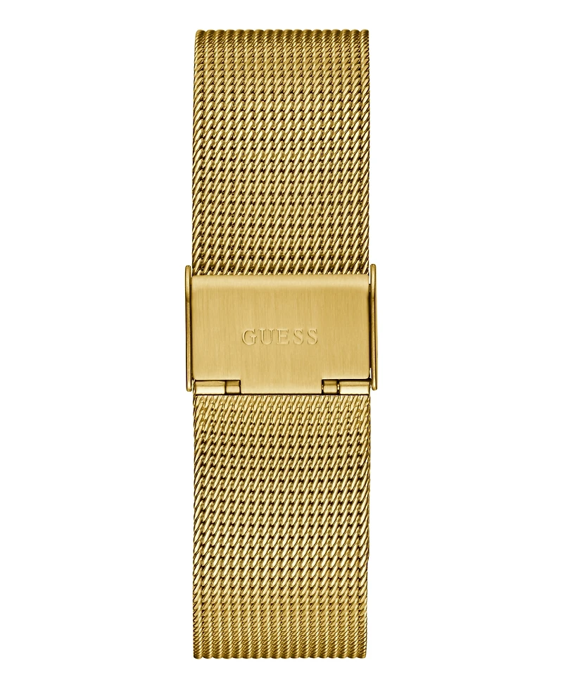 Guess Men's Analog Gold Tone Mesh Watch, 44mm