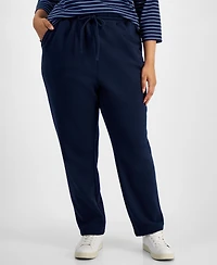 Style & Co Women's Mid-Rise Drawstring-Waist Fleece Pant, Created for Macy's