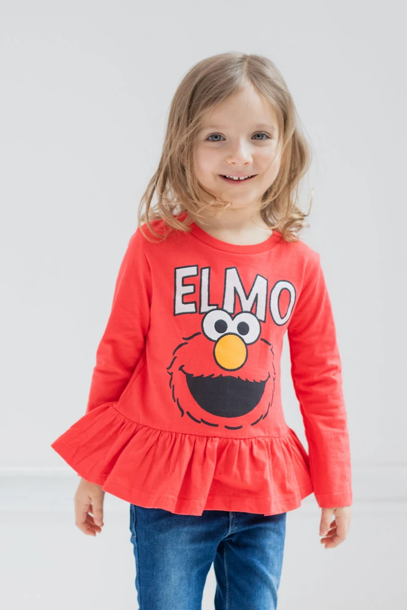 Sesame Street Elmo Girls 2 Pack T-Shirts Infant