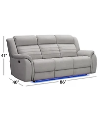 Abbyson Living 86" Power Fabric Reclining Sofa