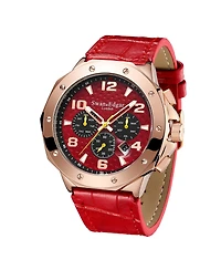 SE1491 Swan & Edgar Hand Assembled Defence Timer Automatic Rose Red