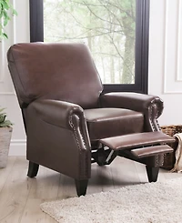 Abbyson Living 33" Pushback Polyurethane Leather Recline