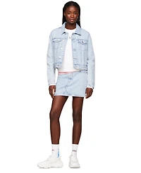 Tommy Jeans Women's Izzie Slim-Fit Distressed Denim Jacket