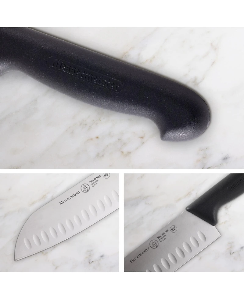 Messermeister Pro Series Kullens Santoku Knife, 7"