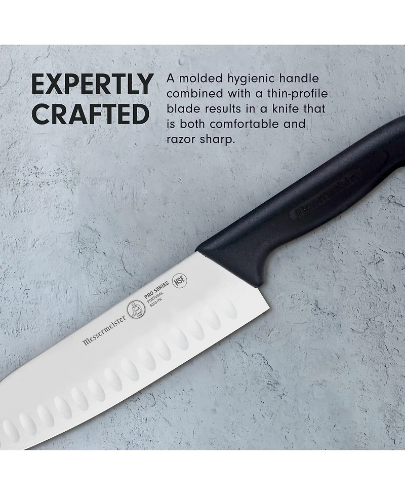Messermeister Pro Series Kullens Santoku Knife, 7"