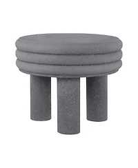 Jonathan Y Rashida 17.75" Contemporary Minimalist Curvy High Indoor/Outdoor Accent Table, White Frosted