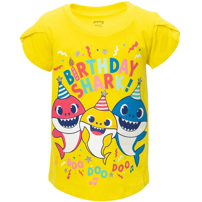 Baby Shark Toddler Girls Pinkfong Shark T-Shirt