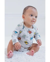 Harry Potter Baby Boys Hogwarts [SizeRangeDescription1] 5 Pack Long Sleeve Bodysuits [SizeDescription1]