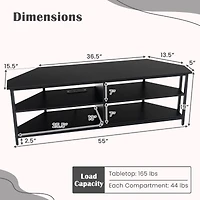 Corner TV Stand for Tvs up to 65" Console Table with Ac Outlets&Usb A Ports
