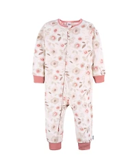 Gerber Baby Girls Baby Baby Footless Fleece Pajamas, 3-Pack