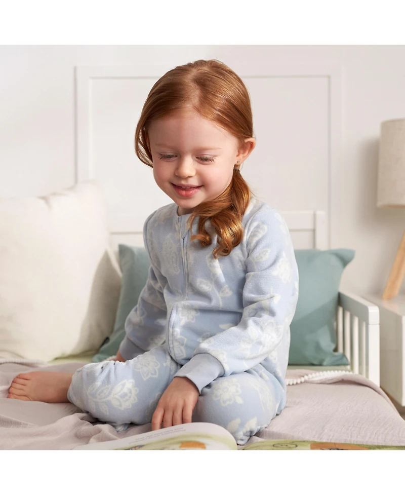 Gerber Baby Girls Footless Fleece Pajamas, 3-Pack