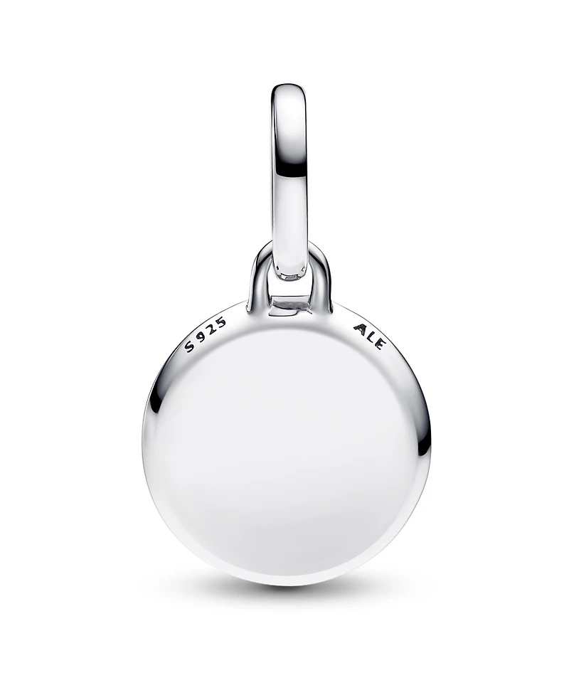 Pandora Sterling Silver Red Murano Glass Engravable Mini Medallion Charm