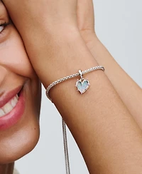 Pandora Sterling Silver Friendship Opalescent Double Dangle Charm
