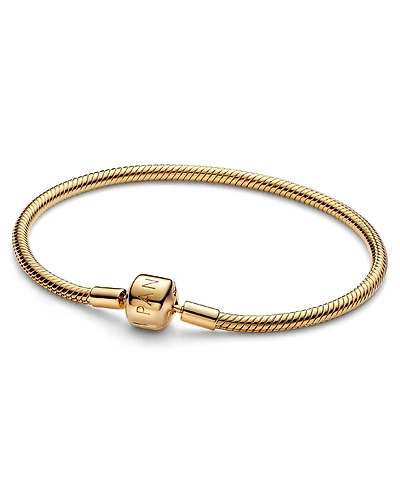 Pandora 14K Gold-Plated Barrel Clasp Snake Chain Bracelet