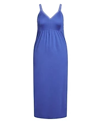 Avenue Plus Size Lace Trim Maxi Sleep Dress