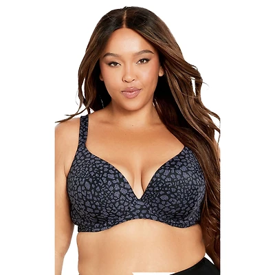 Avenue Plus Fashion Plunge Print Bra