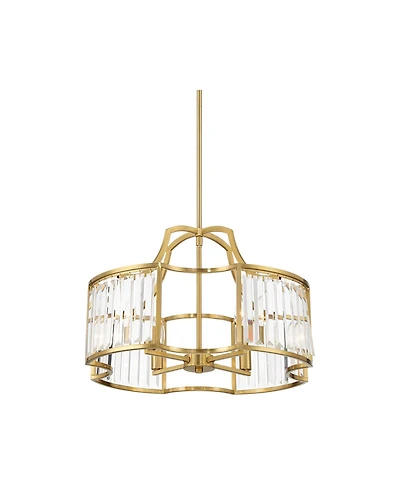 Possini Euro Design Gillian Gold Pendant Chandelier 21 1/2" Wide Modern Crystal 4-Light Fixture for Dining Room Kitchen Island