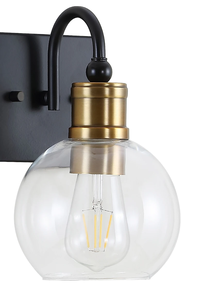 Jonathan Y Marais Iron/Glass Rustic Vintage Like Led Vanity Light