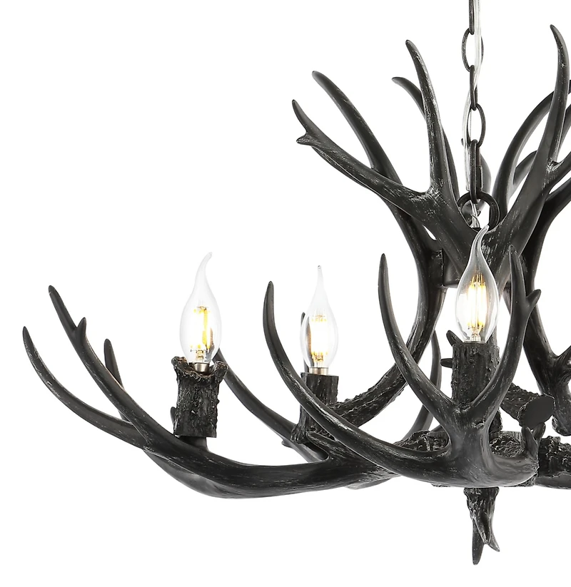 Jonathan Y Eldora Adjustable Resin Antler Led Chandelier