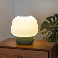 Jonathan Y Mushroom Modern Classic Plant-Based Pla 3D Printed Dimmable Led Table Lamp, Yellow/Hot