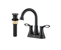 Casainc 4 Inch 2-Handle Centerset Bathroom Sink Faucet
