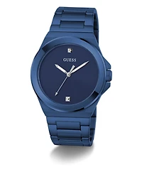 Guess Men's Analog Blue Stainless Steel Watch 44mm