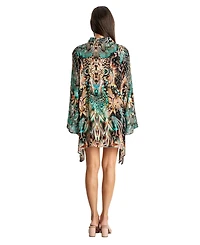 La Moda Clothing Women's Short Buttoned Overshirt